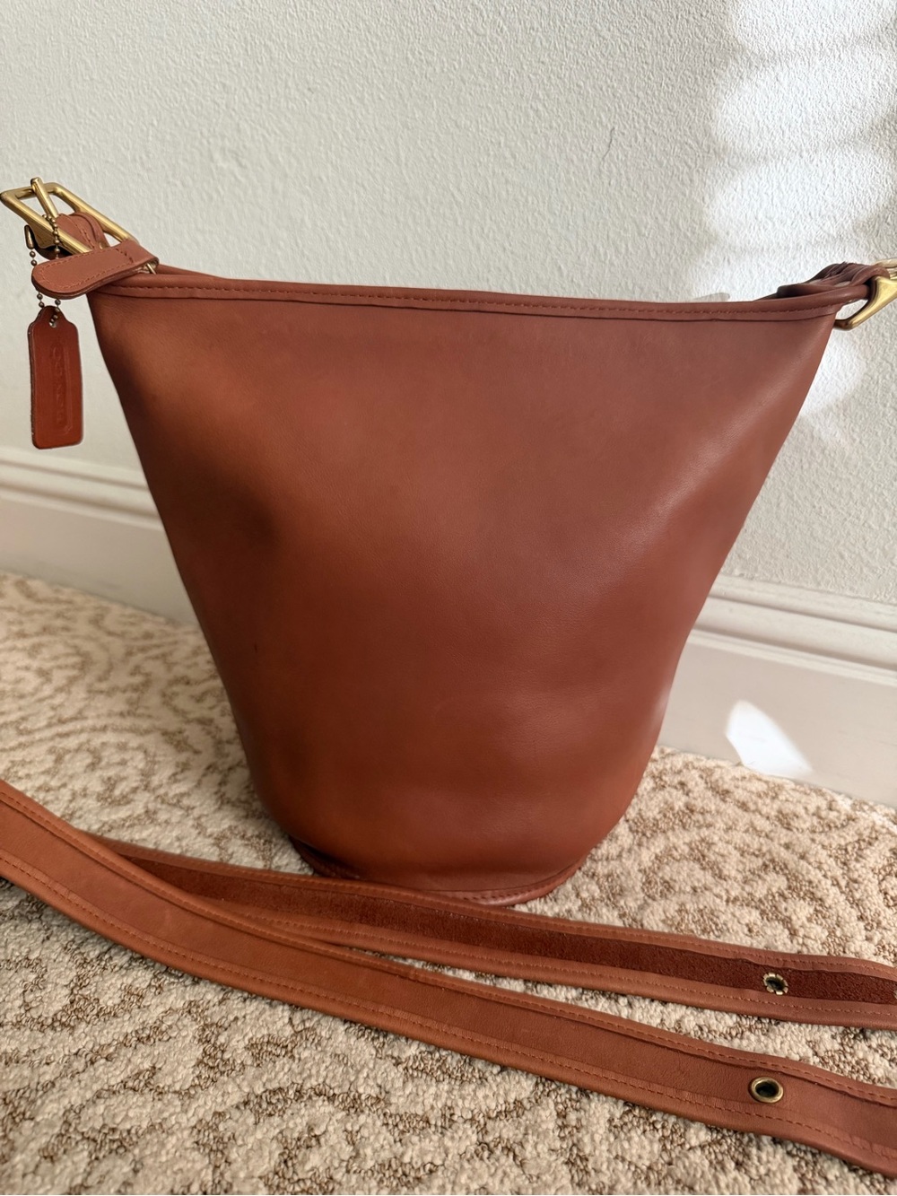 COACH 90’s Vintage Duffle in British Tan EXCELLENT
